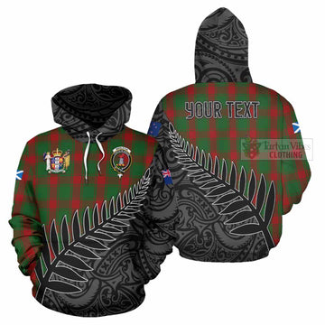 Middleton Crest Tartan Hoodie with New Zealand Silver Fern Half Style Zip Hoodie - Tartan Vibes Clothing