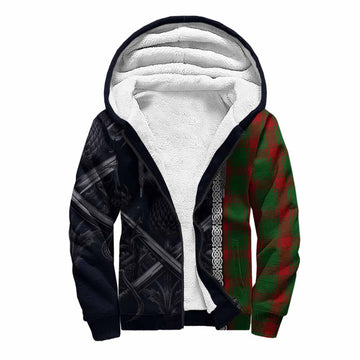 Middleton Tartan Sherpa Hoodie with Family Crest Cross Sword Thistle Celtic Vibes Unisex S - Tartan Vibes Clothing