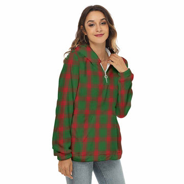 Middleton Tartan Women's Borg Fleece Hoodie with Half Zip Female - Tartan Vibes Clothing