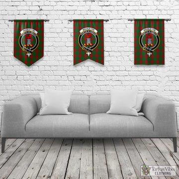 Middleton Tartan Gonfalon, Tartan Banner with Family Crest Rectangle - Tartan Vibes Clothing