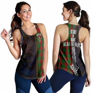 Tartan Vibes Clothing Middleton Tartan Family Crest Women's Racerback Tanks Alba Gu Brath Be Brave Lion Ancient Style