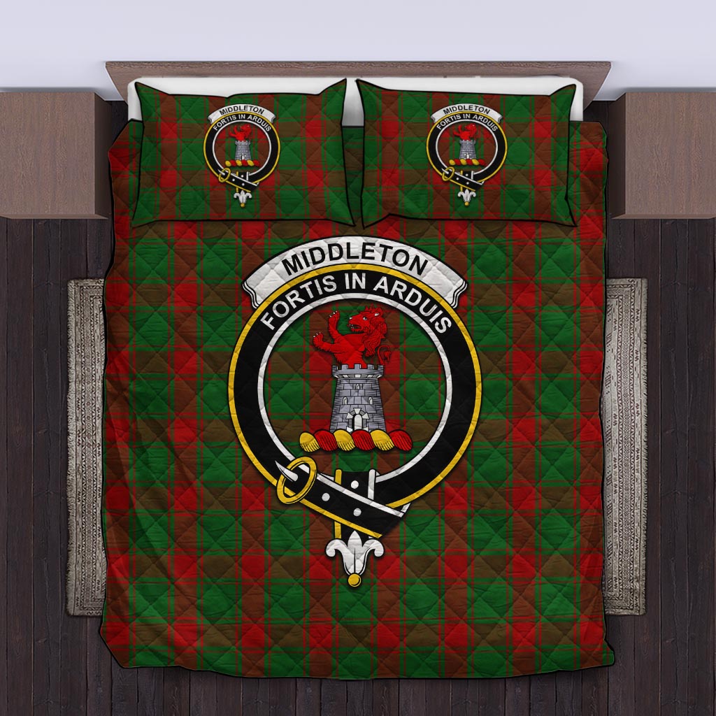 Middleton Tartan Quilt Bed Set with Family Crest King - Tartan Vibes Clothing