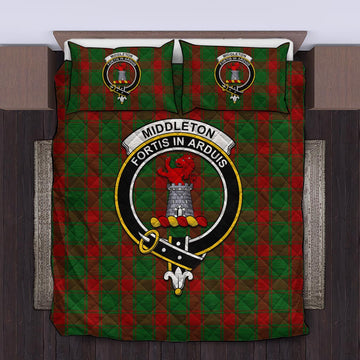 Middleton Tartan Quilt Bed Set with Family Crest King - Tartan Vibes Clothing