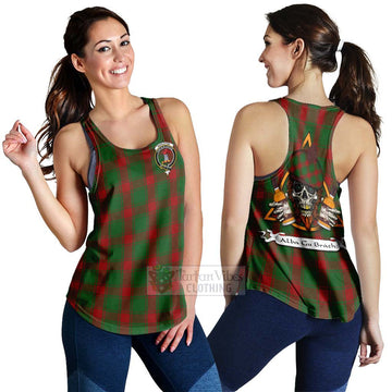 Middleton Tartan Women's Racerback Tanks with Family Crest and Bearded Skull Holding Bottles of Whiskey 4XL - Tartan Vibes Clothing
