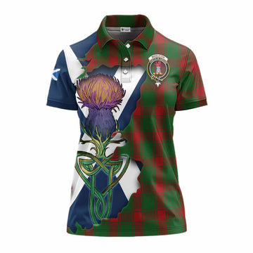 Middleton Tartan Family Crest Women's Polo Shirt Scottish Thistle Celtic Inspired Women - Tartan Vibes Clothing