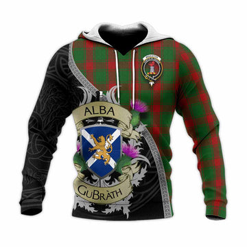 Middleton Tartan Family Crest Knitted Hoodie Lion Rampant Royal Thistle Shield Celtic Inspired Unisex Knitted Pullover Hoodie - Tartan Vibes Clothing