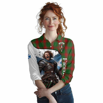 Tartan Vibes Clothing Middleton Crest Tartan Women's Casual Shirt Inspired by the Freedom of Scottish Warrior