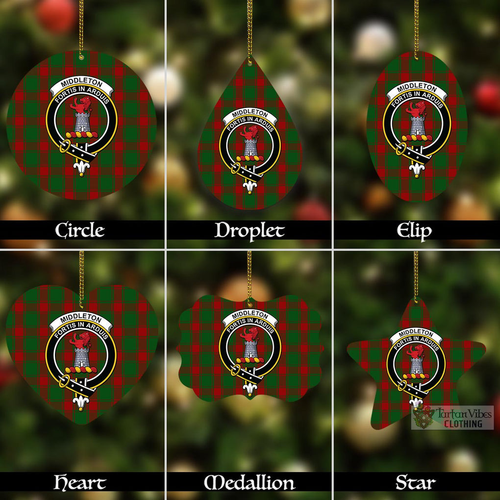 Middleton Tartan Christmas Aluminium Ornament with Family Crest Aluminium - Tartan Vibes Clothing