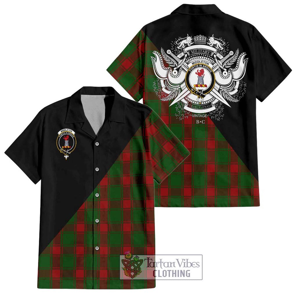 Middleton Tartan Hawaiian Shirt with Family Crest and Military Logo Style Kid - Tartan Vibes Clothing