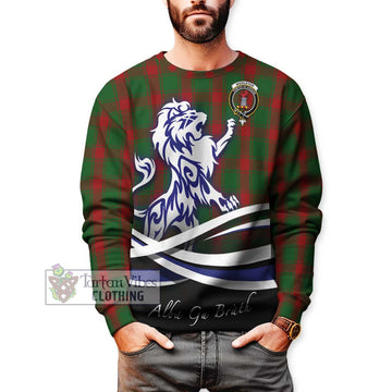 Middleton Tartan Sweatshirt with Alba Gu Brath Regal Lion Emblem Unisex - Tartan Vibes Clothing