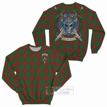 Middleton Tartan Sweatshirt with Family Crest Celtic Skull Style Unisex - Tartan Vibes Clothing