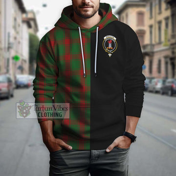 Middleton Tartan Hoodie with Family Crest and Half Of Me Style Zip Hoodie - Tartan Vibes Clothing