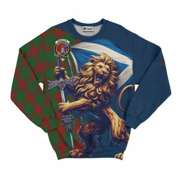 Middleton Tartan Family Crest Sweatshirt with Scottish Majestic Lion Unisex - Tartan Vibes Clothing