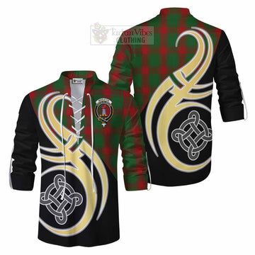 Middleton Tartan Ghillie Kilt Shirt with Family Crest and Celtic Symbol Style Men - Tartan Vibes Clothing