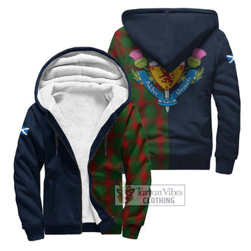 Middleton Tartan Sherpa Hoodie Alba with Scottish Lion Royal Arm Half Style Unisex S - Tartan Vibes Clothing