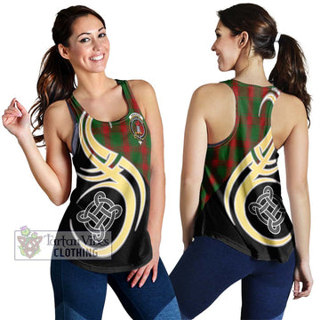 Middleton Tartan Women's Racerback Tanks with Family Crest and Celtic Symbol Style 4XL - Tartan Vibes Clothing