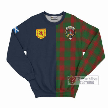 Middleton Tartan Sweatshirt Alba with Scottish Lion Royal Arm Half Style Unisex - Tartan Vibes Clothing