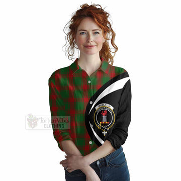 Middleton Tartan Women's Casual Shirt with Family Crest Circle Style Female - Tartan Vibes Clothing