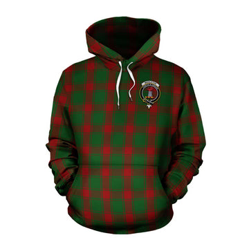 Middleton Tartan Cotton Hoodie with Family Crest and Bearded Skull Holding Bottles of Whiskey Pullover Hoodie XS - Tartan Vibes Clothing