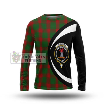Middleton Tartan Long Sleeve T-Shirt with Family Crest Circle Style Unisex - Tartan Vibes Clothing