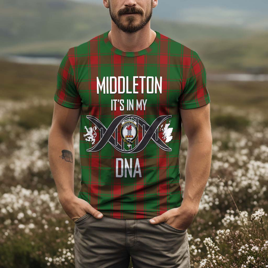 Middleton Tartan T-Shirt with Family Crest DNA In Me Style Kid's Shirt - Tartan Vibes Clothing