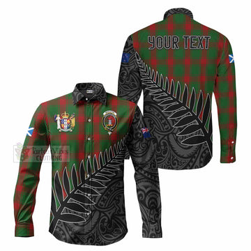 Middleton Crest Tartan Long Sleeve Button Shirt with New Zealand Silver Fern Half Style Men's Shirt S - Tartan Vibes Clothing