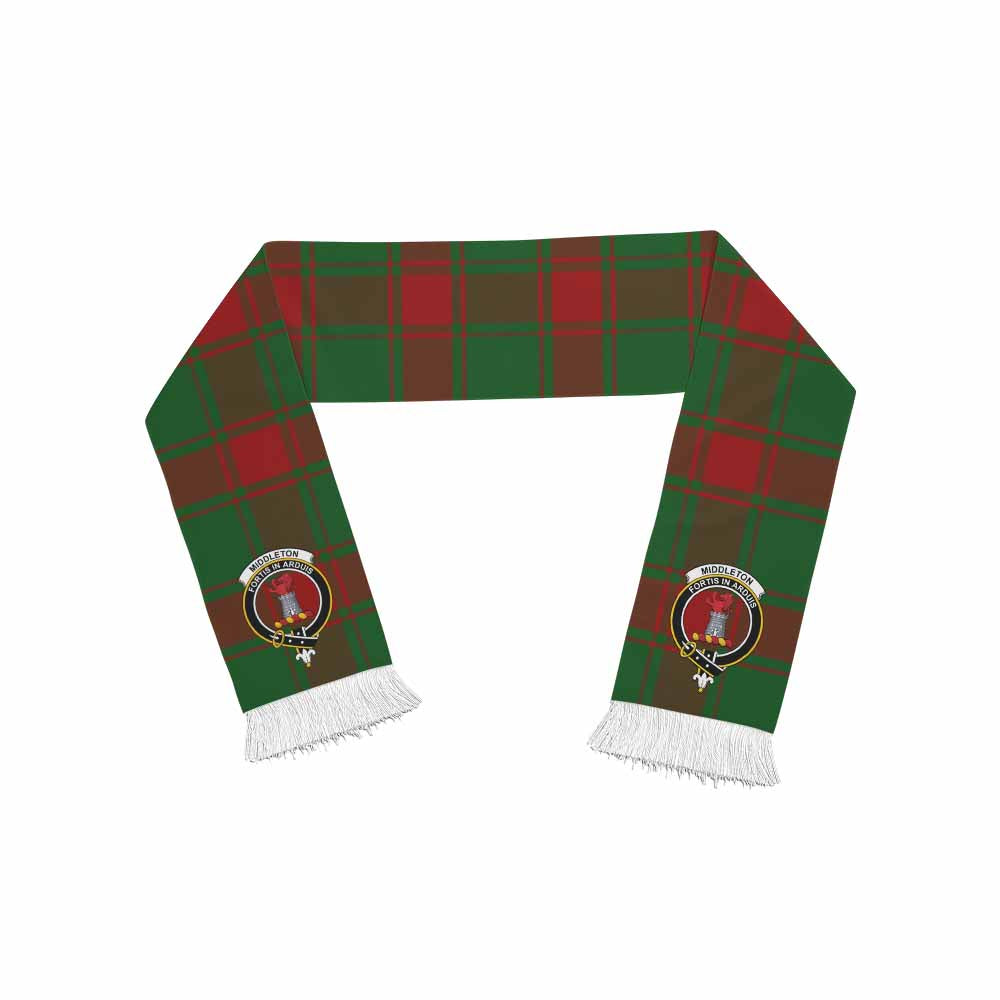 Middleton Tartan Ruffneck Scarf with Family Crest One Size 67.7*6.7 inches - Tartan Vibes Clothing