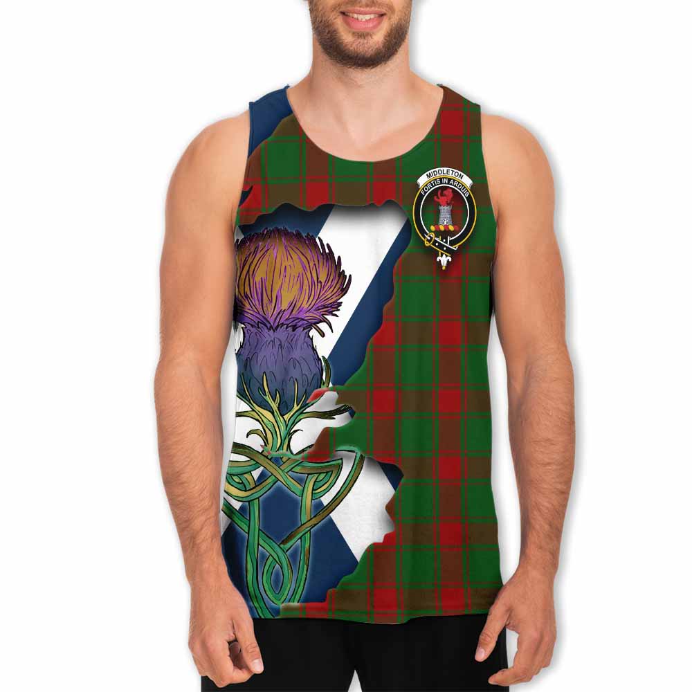 Middleton Tartan Family Crest Men's Tank Top Scottish Thistle Celtic Inspired Men - Tartan Vibes Clothing