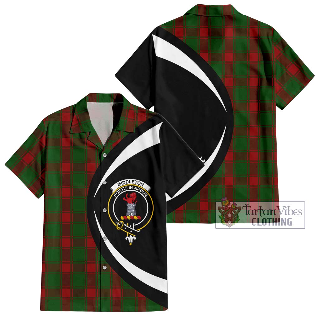 Middleton Tartan Hawaiian Shirt with Family Crest Circle Style Kid - Tartan Vibes Clothing