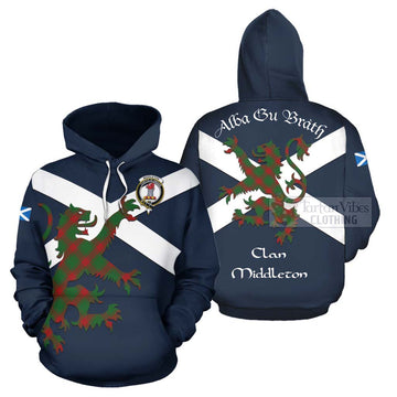 Middleton Tartan Lion Rampant Hoodie Proudly Display Your Heritage with Alba Gu Brath and Clan Name Zip Hoodie - Tartan Vibes Clothing