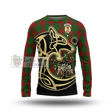 Middleton Tartan Long Sleeve T-Shirt with Family Crest Celtic Wolf Style Unisex - Tartan Vibes Clothing