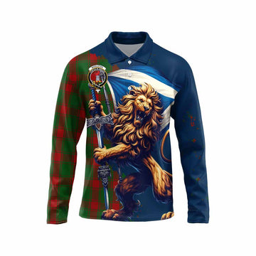 Middleton Tartan Family Crest Long Sleeve Polo Shirt with Scottish Majestic Lion Unisex - Tartan Vibes Clothing
