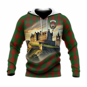 Middleton Tartan Family Crest Knitted Hoodie with Scottish Ancient Castle Style Unisex Knitted Pullover Hoodie - Tartan Vibes Clothing