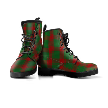 Middleton Tartan Leather Boots Men' Boots - Tartan Vibes Clothing