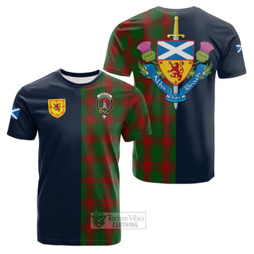 Tartan Vibes Clothing Middleton Tartan Cotton T-shirt with Scottish Lion Royal Arm Half Style