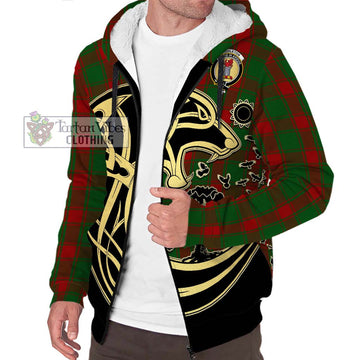 Middleton Tartan Sherpa Hoodie with Family Crest Celtic Wolf Style Unisex S - Tartan Vibes Clothing
