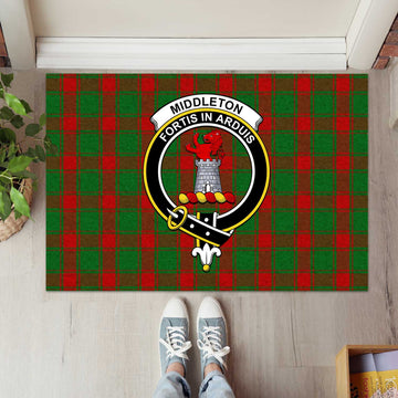 Middleton Tartan Rubber Doormat with Family Crest L 60*90cm - Tartan Vibes Clothing