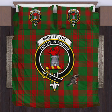Middleton Tartan Bedding Set with Family Crest US Bedding Set - Tartan Vibes Clothing