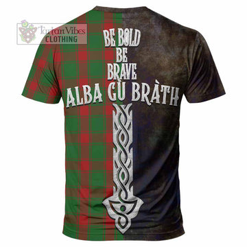 Tartan Vibes Clothing Middleton Tartan Family Crest T-Shirt Alba Gu Brath Be Brave Lion Ancient Style