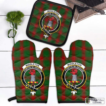Middleton Tartan Combo Oven Mitt & Pot-Holder with Family Crest - Tartan Vibes Clothing