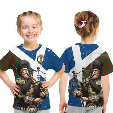 Middleton Tartan Kid T-Shirt with Family Crest Scottish Bagpiper Vibes - Tartan Vibes Clothing