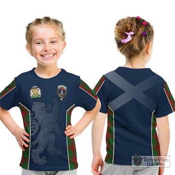 Middleton Tartan Kid T-Shirt with Family Crest and Lion Rampant Vibes Sport Style - Tartan Vibes Clothing