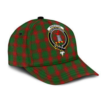 Middleton Tartan Classic Cap with Family Crest