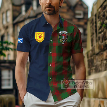 Middleton Tartan Hawaiian Shirt Alba with Scottish Lion Royal Arm Half Style - Tartan Vibes Clothing