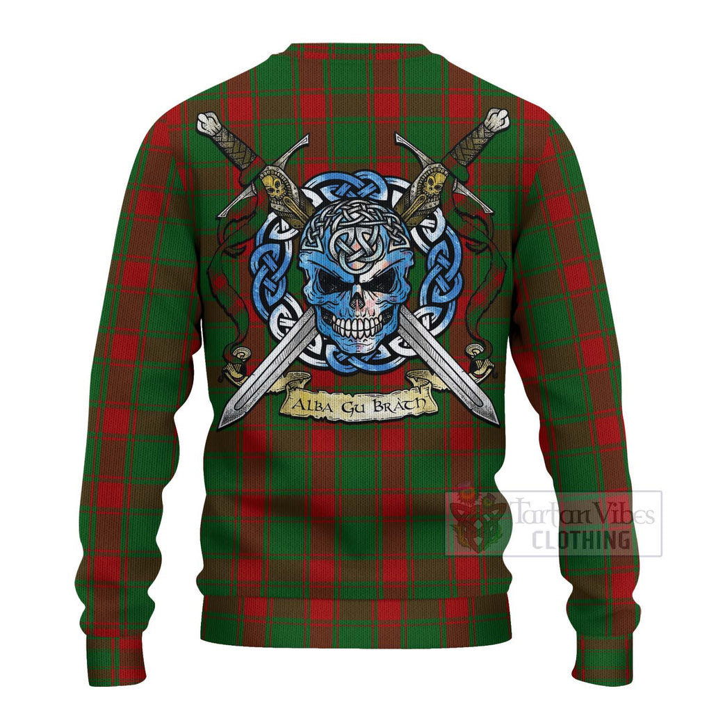 Middleton Tartan Ugly Sweater with Family Crest Celtic Skull Style - Tartan Vibes Clothing