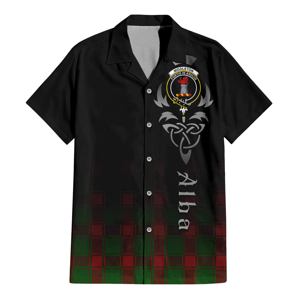 Middleton Tartan Hawaiian Shirt Shirt Featuring Alba Gu Brath Family Crest Celtic Inspired - Tartan Vibes Clothing