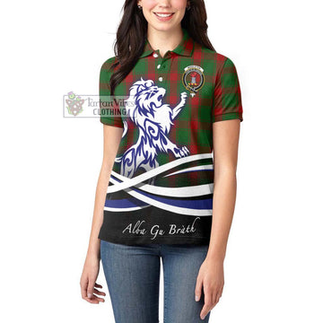 Middleton Tartan Women's Polo Shirt with Alba Gu Brath Regal Lion Emblem - Tartan Vibes Clothing