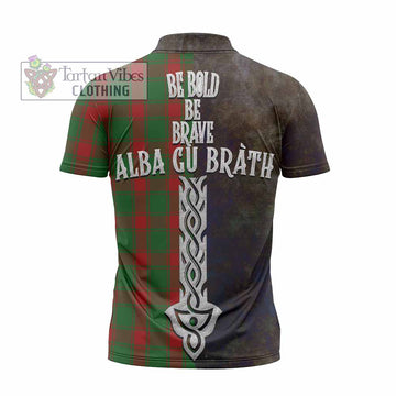 Tartan Vibes Clothing Middleton Tartan Family Crest Zipper Polo Shirt Alba Gu Brath Be Brave Lion Ancient Style