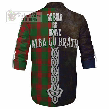Tartan Vibes Clothing Middleton Tartan Family Crest Ghillie Kilt Shirt Alba Gu Brath Be Brave Lion Ancient Style
