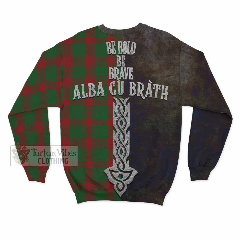 Middleton Tartan Family Crest Sweatshirt Alba Gu Brath Be Brave Lion Ancient Style - Tartan Vibes Clothing